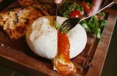 Pizza-Stuffed Burrata Cheeses