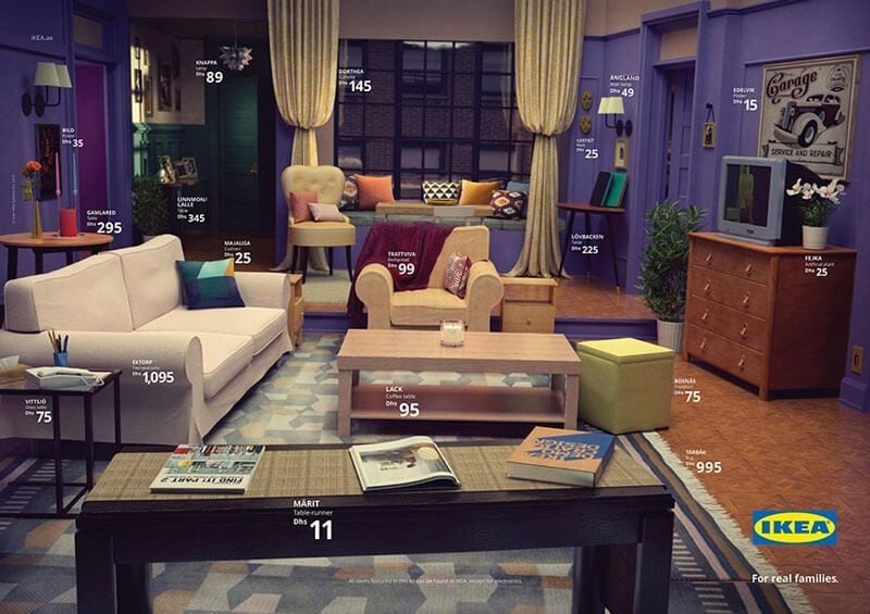 Iconic Living Room-Inspired Ads
