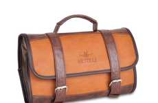 Rustic Leather Toiletry Bags