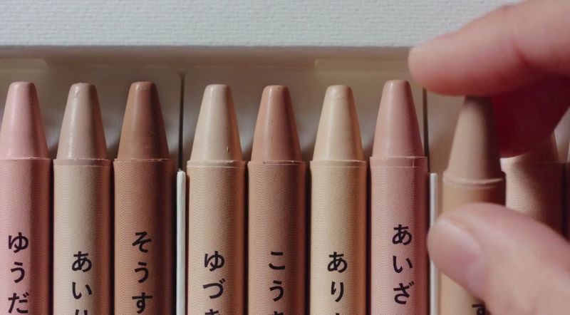 Skin Tone-Colored Crayons
