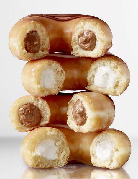 Cream-Filled Glazed Donuts