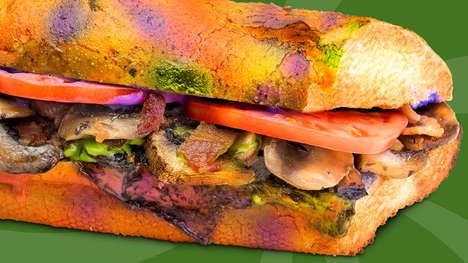 Tie-Dyed Mushroom Sandwiches