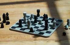 Brutalist Concrete Chess Sets