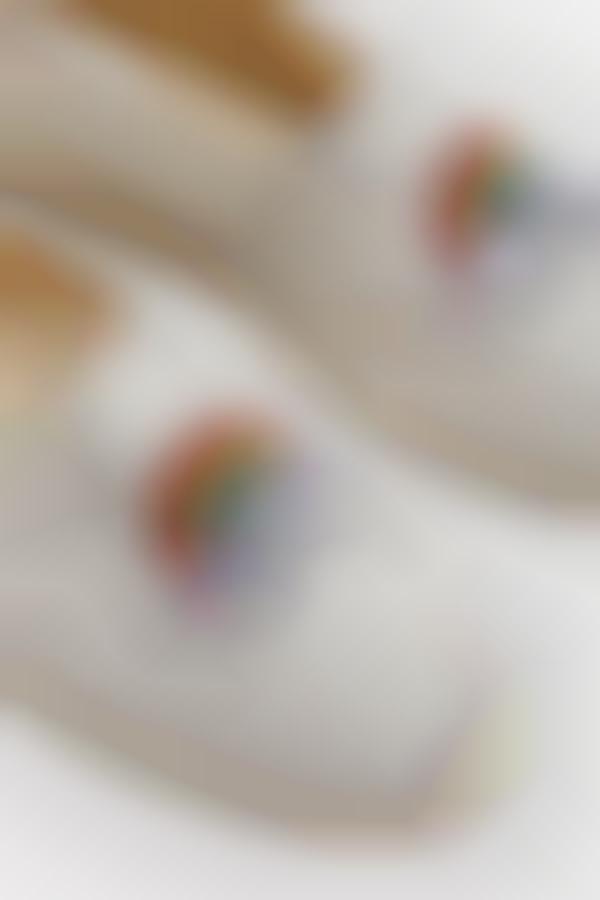 Rainbow-Accented Canvas Shoes