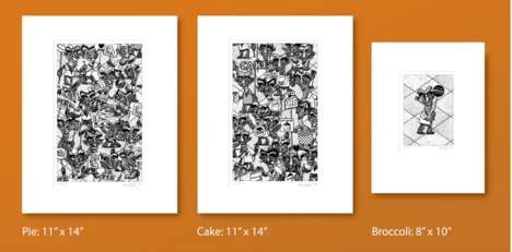 Dessert-Themed Letterpress Prints