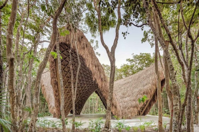 Sustainable Bamboo Meditation Temples