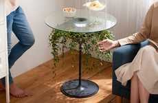 Greenery-Supporting Side Tables