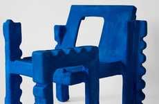 Cobalt Blue Styrofoam Chairs