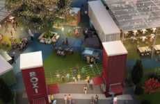 Shipping Container-Style Food Halls