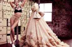 Posing Beside Dresses