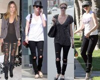 Ripped Black Jeans Image 4