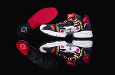 Busily Patterned Chunky Sneakers