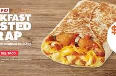 Meaty Toasted Breakfast Wraps