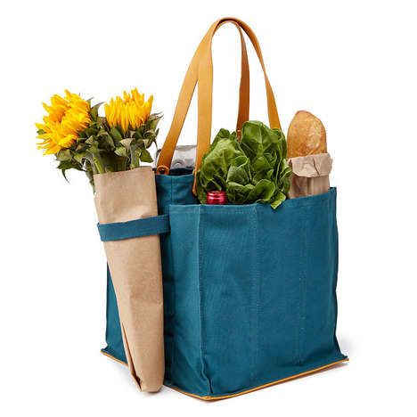 Multi-Pocketed Canvas Totes