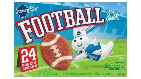 Football-Shaped Sugar Cookies
