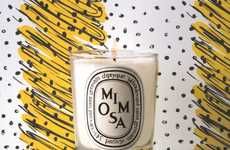 Mimosa-Themed Candles