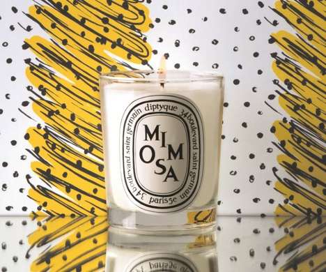 Mimosa-Themed Candles