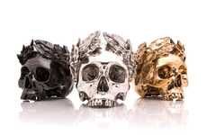 Metal Skull-Like Sculptures