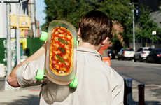 Pizza-Embedded Skateboards