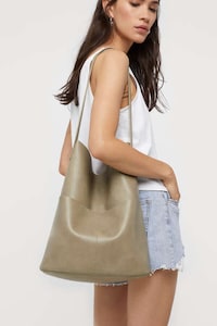Slouchy Open Tote Bags Image 4