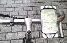 Case-Free Cyclist Phone Mounts