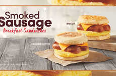 Smokey Sausage Breakfast Sandwiches