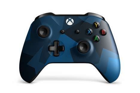 Blue Camo Gaming Controllers