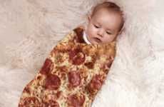 Cozy Pizza Print Blankets