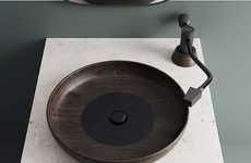 Record Player-Inspired Sinks