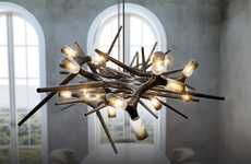 Aggressively Raw Natural Chandeliers