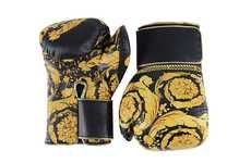 Luxury Flower-Printed Boxing Gloves