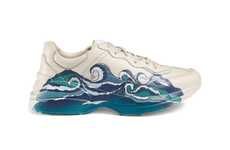 Wave-Graphic Luxe Sneakers