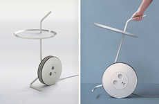 Rolling Device-Charging Side Tables