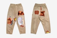 Patchwork-Centric Highwaist Pants Image 2