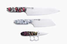 Graffiti-Covered Knife Collections