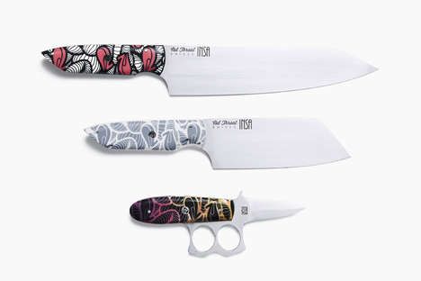 Graffiti-Covered Knife Collections