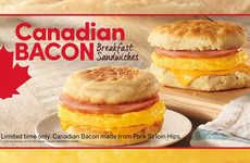 Canadian Bacon Breakfast Sandwiches