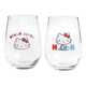 Cartoon Kitty Wine Glasses Image 1