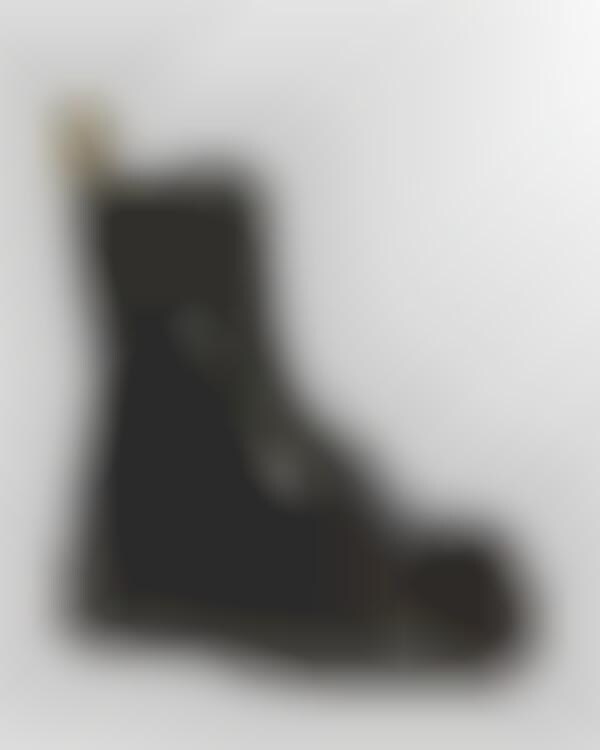 Polished Leather High-Top Boots