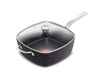 T-fal Titanium Advanced Nonstick Cookware, Jumbo Cooker, 5 quart, Black