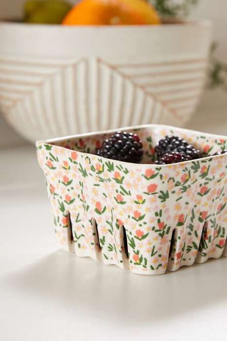 Dainty Ceramic Berry Strainers