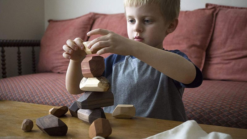 Traditional Wooden Stacking Stones