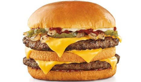 Cheesy Double-Decker Burgers
