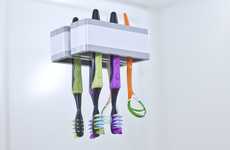 Upside-Down Toothbrush Holders