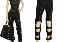 Laced-Up Zipper Pants