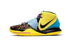 Boldly Vibrant Mixed-Material Shoes