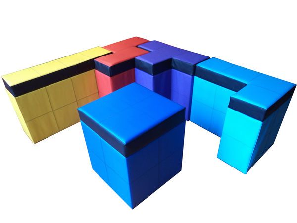 Puzzle-Like Storage Benches