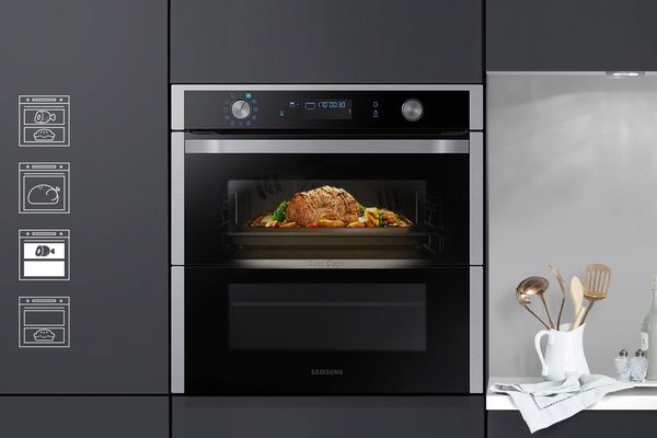 Dual Cooking Compartment Ovens : Samsung Dual Cook Flex