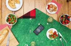 Grassy Indoor Picnic Blankets