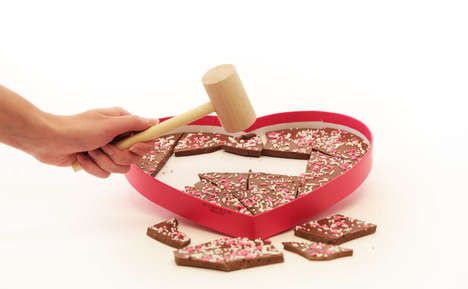 Breakable Chocolate Hearts